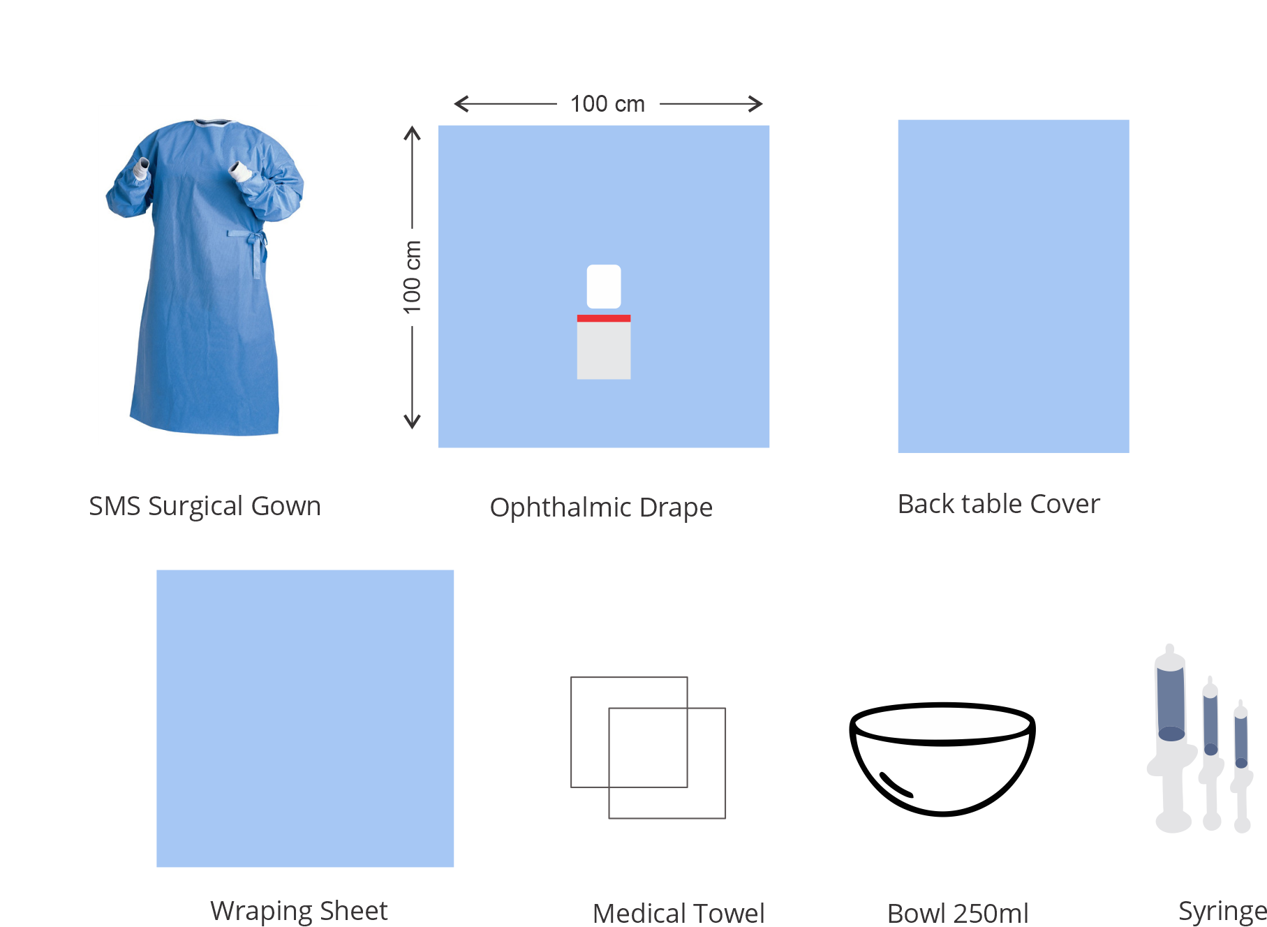 Disposable Ophthalmic Drape Pack | Ophthalmic drape Kit